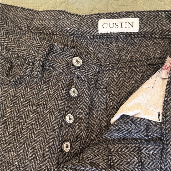 Men’s Gustin Charcoal Herringbone Trousers wool - Picture 3 of 7